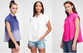 GAP Women&#39;s Pleated Popover Top Blouse  **Choose Color/SizeI** NWT - £35.39 GBP