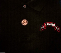 US 75th RANGER RGT Regiment EMBROIDERED POLO SHIRT ARMY INFANTRY Embroidery - £23.59 GBP