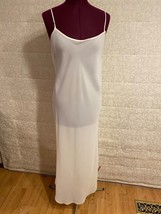 Lingerie Long Slip UndercoverWare Tiffany&#39;s Closet Cream Color Gown Bias Cut - £9.76 GBP