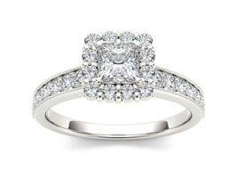 Authenticity Guarantee 
14K White Gold 1 1/4ct TDW Princess Diamond Square Ha... - £1,665.46 GBP