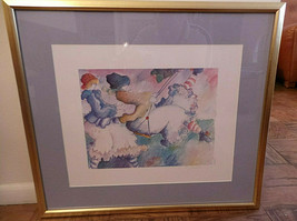 Michel Boulet French Print La Balencoire (The Swing) signed Framed, Mattd 1990 F - £98.32 GBP