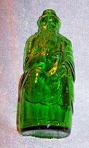 Green Moses-Man w/Beard-Glass Liquor Bottle-Lot 3-Anchor Hocking - £14.78 GBP