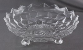 Vintage Fostoria Glass American Block Footed Bonbon Candy Nut Bowl - £9.08 GBP