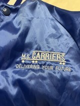 Vintage Westark USA Youth Satin Jacket MS Carriers Blue Large - £19.78 GBP