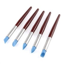 Clay Shaping Tool 5Pcs 5 Size Rubber Tip Silicon Brushes Pottery Clay Pen Shapin - £11.74 GBP