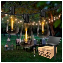 50Ft Solar Outdoor String Lights Waterproof, St38 Led Patio Lights Outside Garde - £58.51 GBP