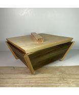 Wood Box Modern Design Display Craft Storage For Keys Or What Nots - $19.07 CAD