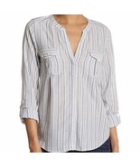 Joie Kalanchoe Blue White Striped Button Front Blouse Shirt L/S Sz Small... - £19.46 GBP