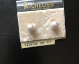 Vintage 14K GOLD Simulated PEARL Stud EARRINGS Bullet Back - £33.63 GBP