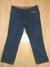 Duluth Trading Co Mens Blue Jeans 40Wx30 Plaid Flannel Lined A - $18.25