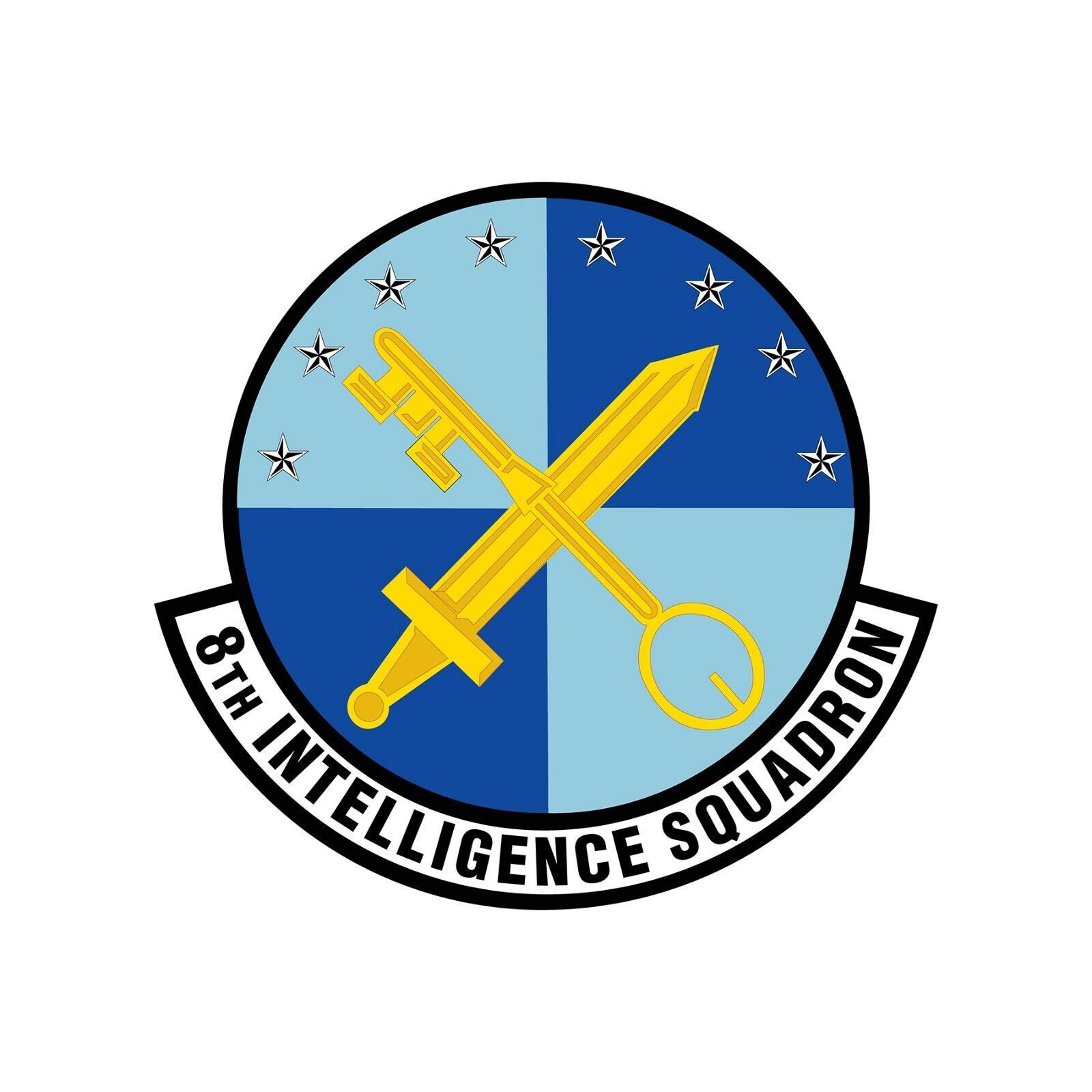 8th Intelligence Squadron Patch Vinyl Decal - Variety of Sizes Available - $2.97+