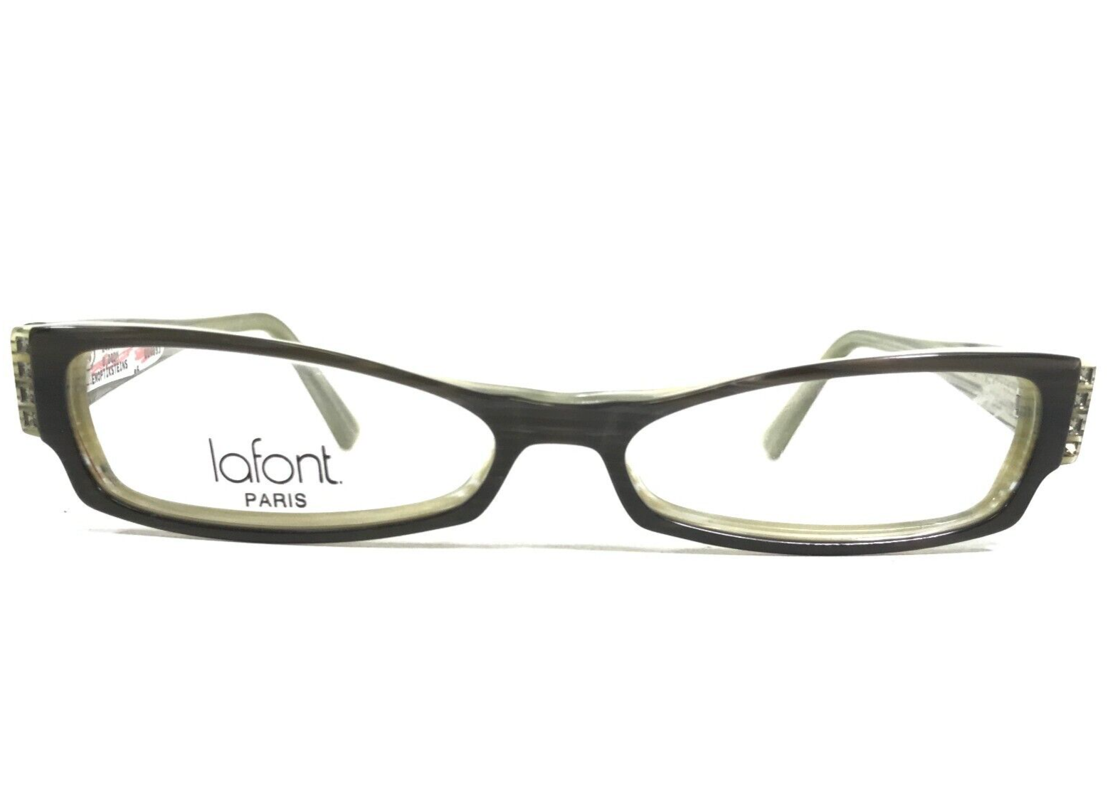 Jean Lafont Brille Rahmen NADJA 033 Braunes Holz Maserung Grün Cat Eye 5... - $148.49