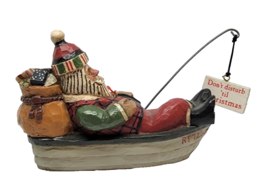 Santa In Boat Napping Don&#39;t Disturb Till Christmas Randy Tate Ornament RT7254 - £15.72 GBP