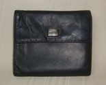 Perlina Black Leather Wallet Tri-Fold Womens - £15.78 GBP