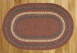 Capitol Earth Rugs 07-040 Burgundy-Gray Jute Braided Rug - $282.47