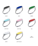 Polished Sterling Silver Oval Signet Enamel Ring for Women or Men’s Pinky - $928.02 MXN