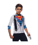 Superman Youth Shirt And Tie Costume Shirt White - £23.89 GBP