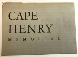 1961 Cape Henry Memorial National Park Service Leaflet Brochure Map - £2.76 GBP
