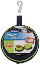 Petmate Silicone Travel Duo Bowl Green - Small - £18.21 GBP