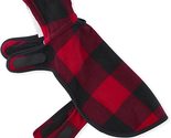 NEW Fleece Dog Hoodie Sweatshirt red &amp; black buffalo plaid jacket sz M o... - $10.95
