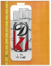 Coke Chameleon Size Coca Cola DIET 12 oz CAN Soda Vending Machine Flavor Strip - £2.35 GBP