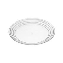 Clear Four Piece Round Swirl Acrylic Service For Four Salad Plate Set - £34.24 GBP