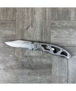 Gerber 4660520A Paraframe 3&quot; Blade Folding Pocket Knife Skeleton Silver CCC - £7.51 GBP