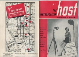 Metropolitan Host Weekly Guide to New York City 1951 - £14.19 GBP