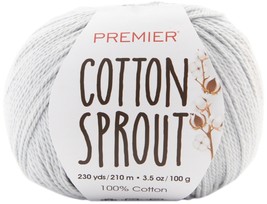 Premier Yarns Cotton Sprout Yarn-Silver - £17.05 GBP