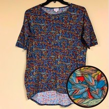 LulaRoe Irma Tunic Feathers Women’s XXS Short Sleeve Shirt Soft Flowy Top Spring - £15.57 GBP