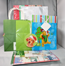 Christmas Gift Wrap Bundle 4 Bags with Tissue Paper To From Stickers - £7.68 GBP