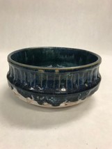 Art Pottery Stoneware bowl signed RfW 6 by 3 inch Vintage hand made blue - £31.06 GBP