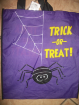 halloween candy bag purple with black spider trick or treat new - $1.30 CAD