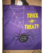 halloween candy bag purple with black spider trick or treat new - £0.75 GBP