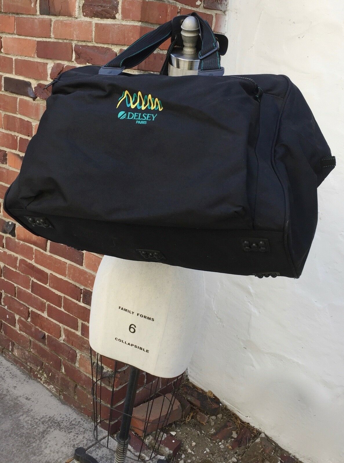 DELSEY PARIS black BIG Duffle Bag large Travel Nylon Carry On - $33.66