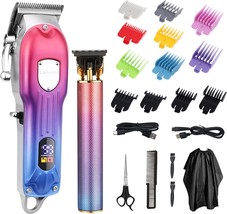 Lanumi Men Hair Clippers &amp; Trimmers Set Cordless Barber Clipper for Hair Cutting - £51.35 GBP