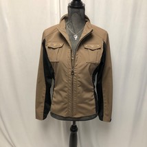 Irideon Riding Wear Jacket Womens Size Small Beige Black Equestrian Windbreaker - $33.31