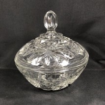 Anchor Hocking Glass Candy Dish With Lid Vintage Crystal Starburst EUC - $244.04 MXN