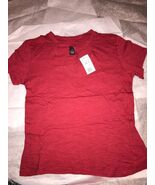 Rue 21 Bon Ton Womens Shirt Short Sleeve Deep Claret Size XS New With Tags - €25,40 EUR