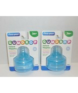2 Packs GumDrop Wide Neck Bottles Infant Nipples Medium Flow Baby Blue 3... - £10.83 GBP