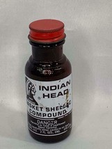 Vintage Indian Head Gasket Shellac Compound Glass Bottle Chief Permatex - $14.00