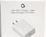 Google - 30W USB-C Charger and Cable - Clearly White - OPEN BOX - £20.05 GBP