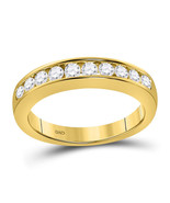 14kt Yellow Gold Womens Round Channel-set Diamond Wedding Band 1/2 Cttw - $967.92 CAD