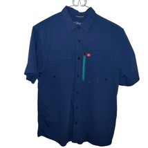 The American Outdoorsman Blackfoot River Fishing Shirt Pocket Mens Size XL Blue - £20.14 GBP