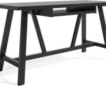 Dylan Solid Wood Modern Industrial 60 Inch Wide Home Office Desk, Writin... - $600.99