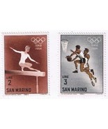 Stamps San Marino Sports Olympics Gymnastics &amp; Basketball 1964 MNH - £0.55 GBP