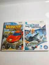 Nintendo Wii Lot Of 2 My Sims Sky Heroes &amp; Monster 4x4 World Circuit Wii - £7.85 GBP