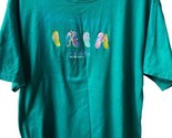 Antigua St Martin Embroidered Crew Neck Short Sleeve Green Tee Shirt Siz... - £8.07 GBP