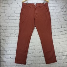 Gap Pants Mens Sz 32 X 30 Rust Red Trousers Slim Fit Classic Flat Front  - $19.79