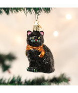 OLD WORLD CHRISTMAS WITCH KITTEN GLASS HALLOWEEN CHRISTMAS ORNAMENT 26089 - $27.70 CAD